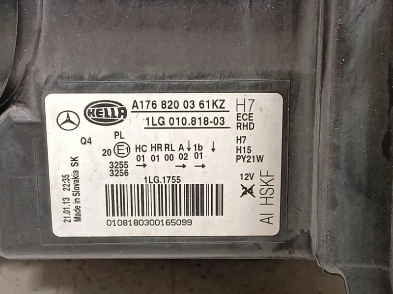 Proiettore ANT SX A176 820 03 61 KZ Mercedes Classe A W176 2013