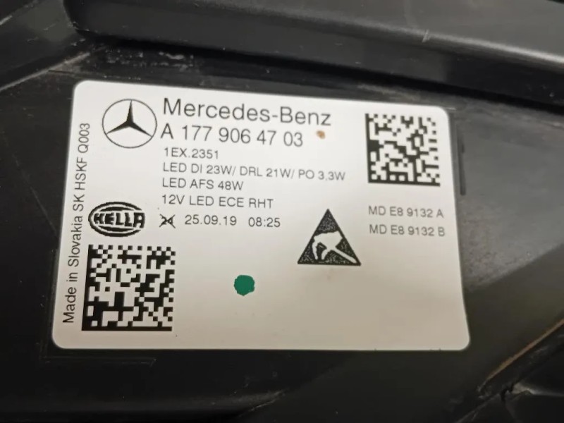 Proiettore ANT SX A1779063703 Mercedes Classe A W177 2018