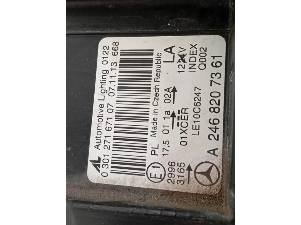 Proiettore ANT SX A2468207361 Mercedes Classe B W246 2012