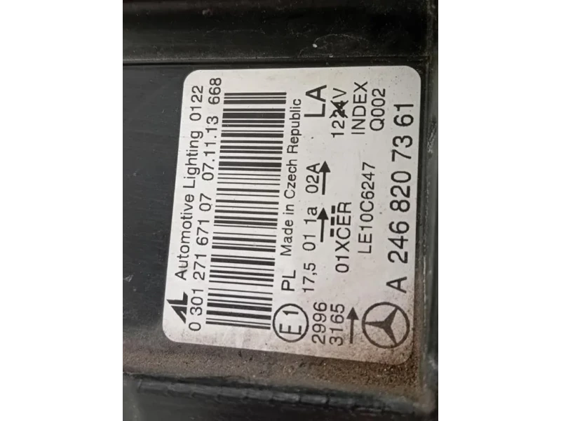 Proiettore ANT SX A2468207361 Mercedes Classe B W246 2012