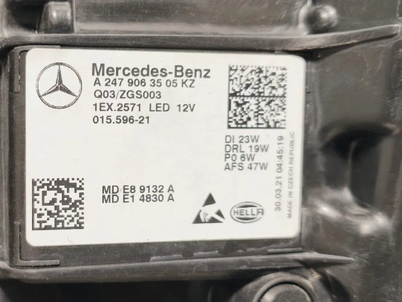 Proiettore ANT SX A2479063505KZ Mercedes Classe B W247 2019