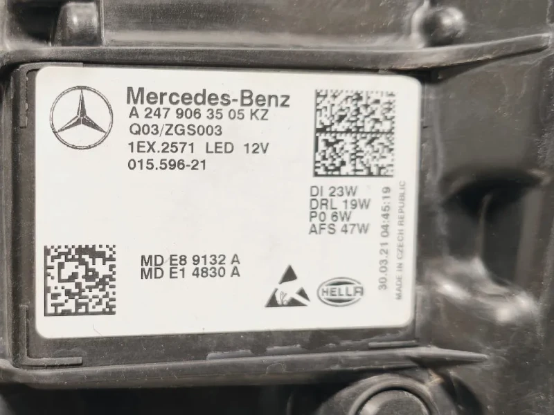 Proiettore ANT SX A2479063505KZ Mercedes Classe B W247 2019