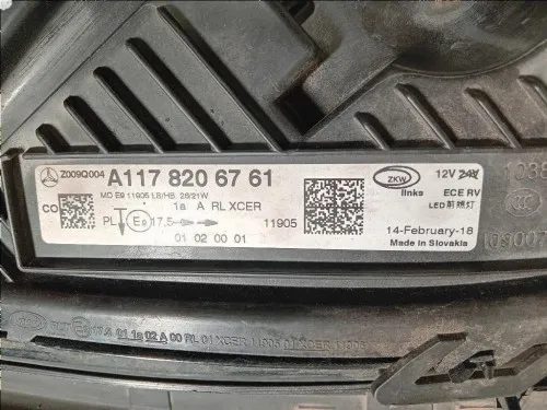 Proiettore ANT SX A1178206761 Mercedes Classe CLA C117 2016