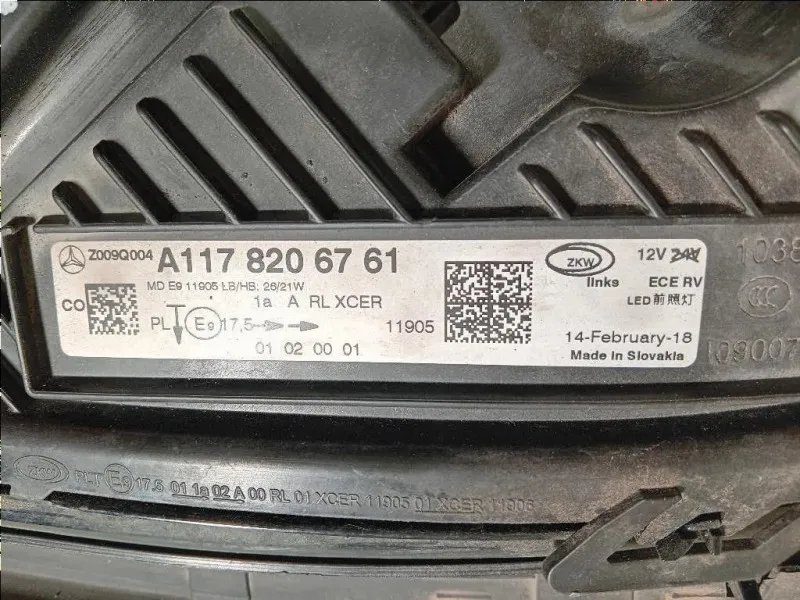 Proiettore ANT SX A1178206761 Mercedes Classe CLA C117 2016