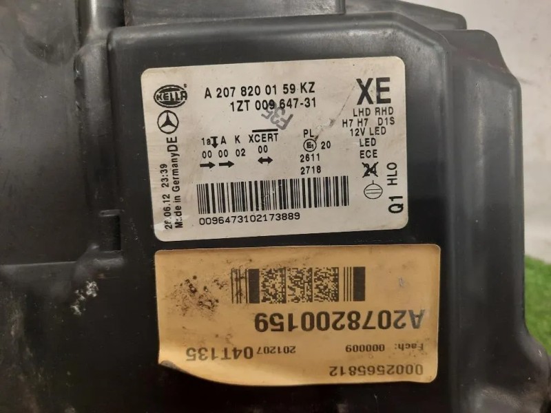 Proiettore ANT SX A2078200159KZ Mercedes Classe E S212 SW 2009