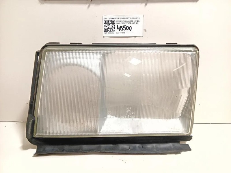 Proiettore ANT SX 1305544027 VETRO PROIETTORE ANT SX Mercedes Classe E W124 1985