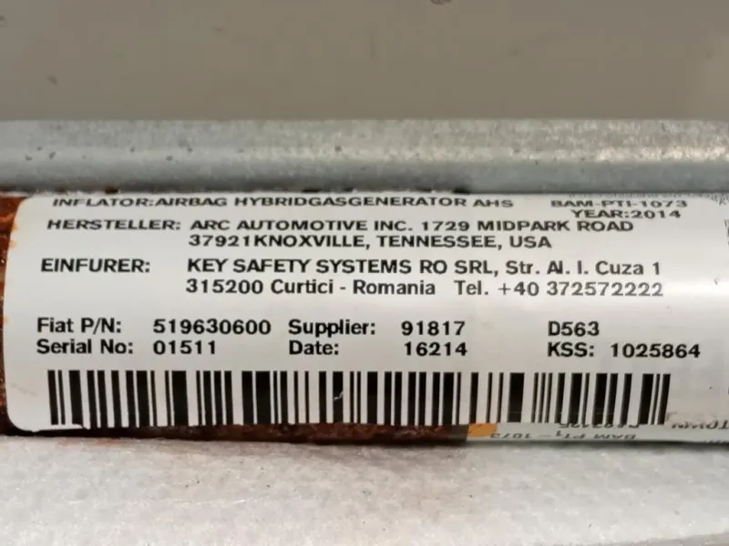 Air-bag A Tendina SX 519630600 Fiat 500L 2013