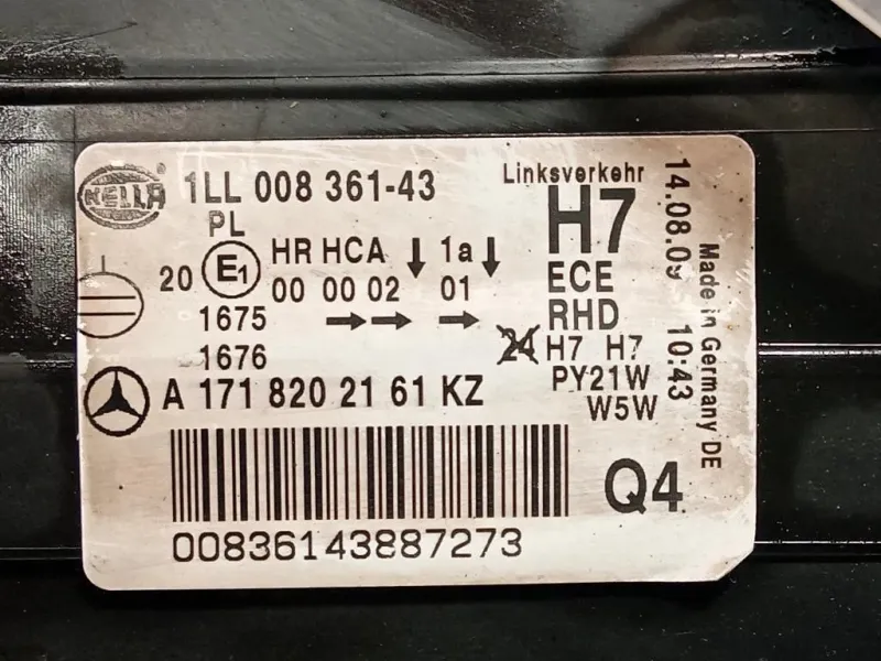 Proiettore ANT SX A1718202161KZ Mercedes Classe SLK R171 2004