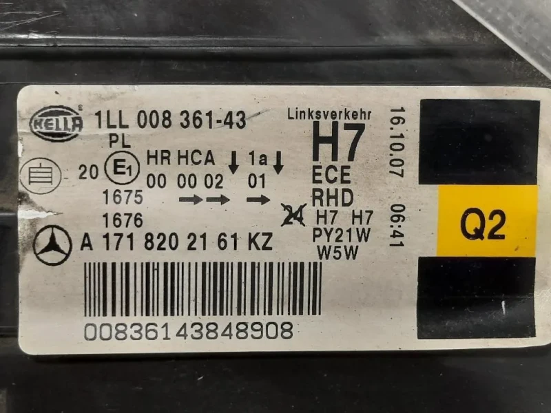 Proiettore ANT SX FARO SLK R171 A 171 820 21 61 KZ Mercedes Classe SLK R171 2004