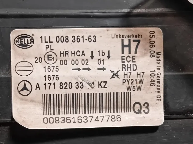 Proiettore ANT SX A1718203361 Mercedes Classe SLK R171 2004