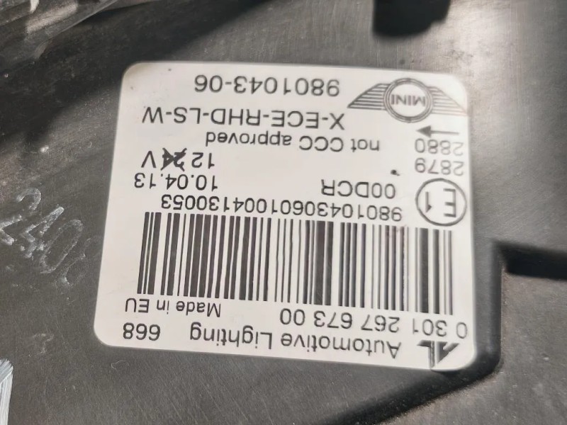 Proiettore ANT SX 030126767300 Mini Countryman Cooper R60 2010