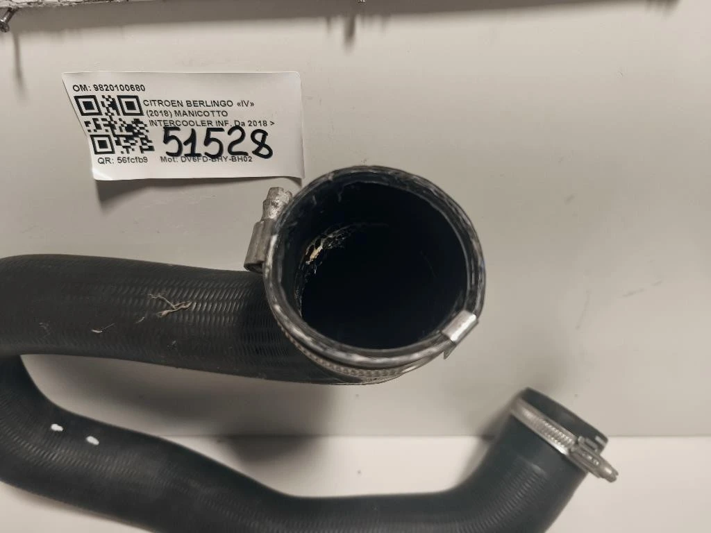 Manicotto Intercooler INF 9820100680 Citroen Berlingo IV 2018
