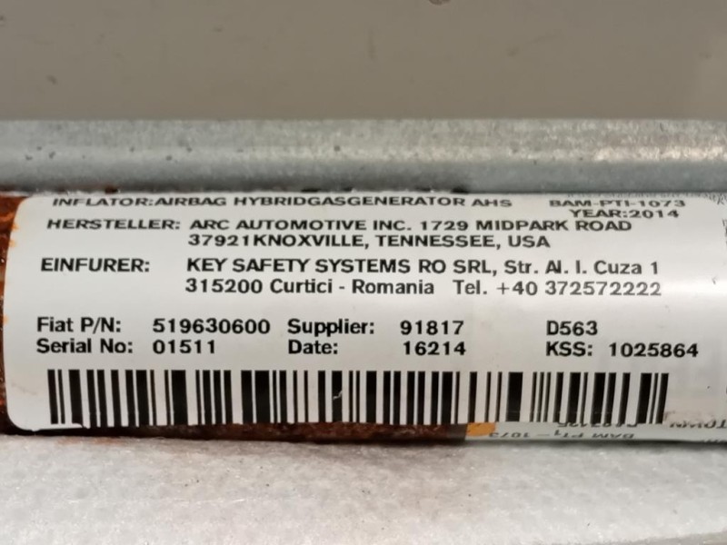Air-bag A Tendina SX 519630600 Fiat 500L 2013