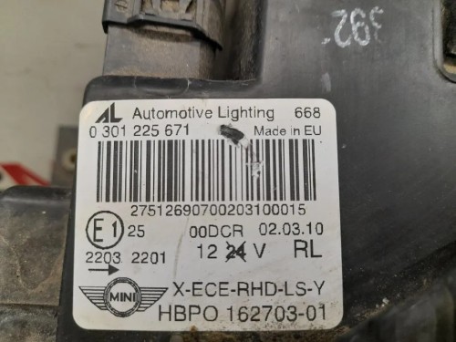Proiettore ANT SX 0301225671 Mini MINI Cooper R56 2007