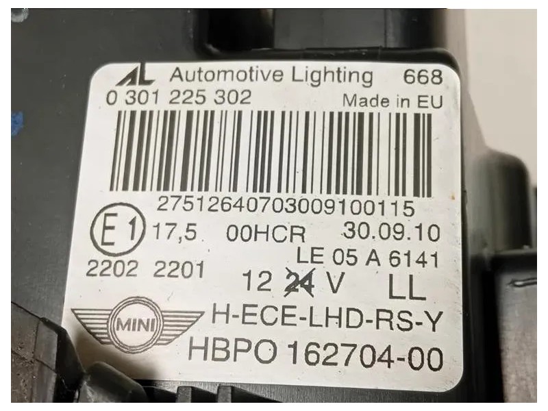 Proiettore ANT SX 162704-00 Mini MINI Cooper R56 2007