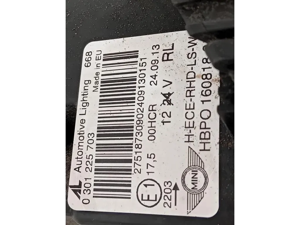 Proiettore ANT SX 0301225703 Mini MINI Cooper R56 2007