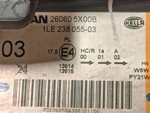 Proiettore ANT SX 260605X00B Nissan Navara 2010