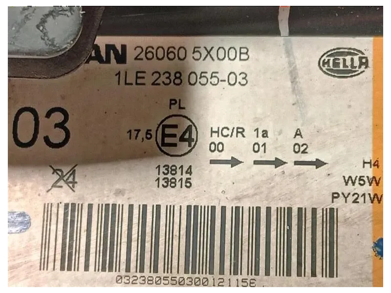 Proiettore ANT SX 260605X00B Nissan Navara 2010