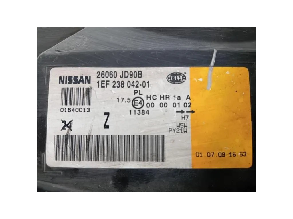 Proiettore ANT SX 26060 JD90B Nissan Qashqai II 2014