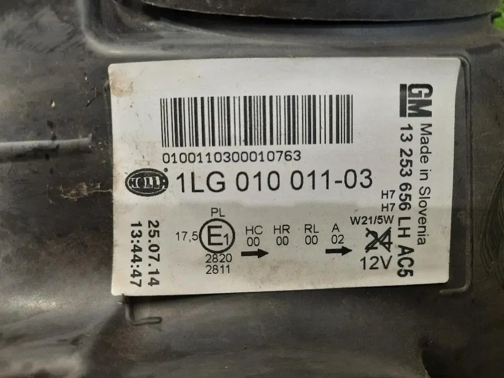 Proiettore ANT SX 13253656 Opel Astra J 2010