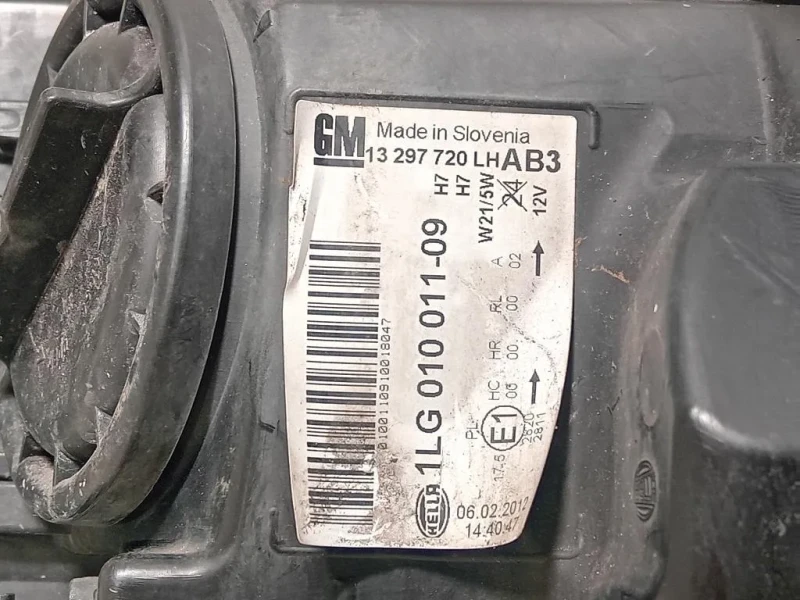 Proiettore ANT SX 1LG010011-09 Opel Astra J 2012