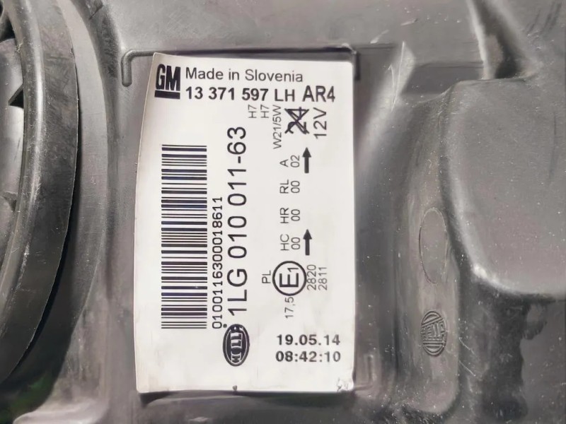 Proiettore ANT SX 1LG01001163 Opel Astra J 2012