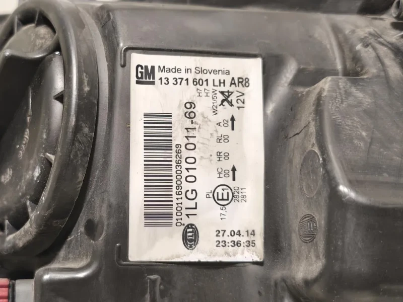 Proiettore ANT SX 1LG01001169 Opel Astra J 2012