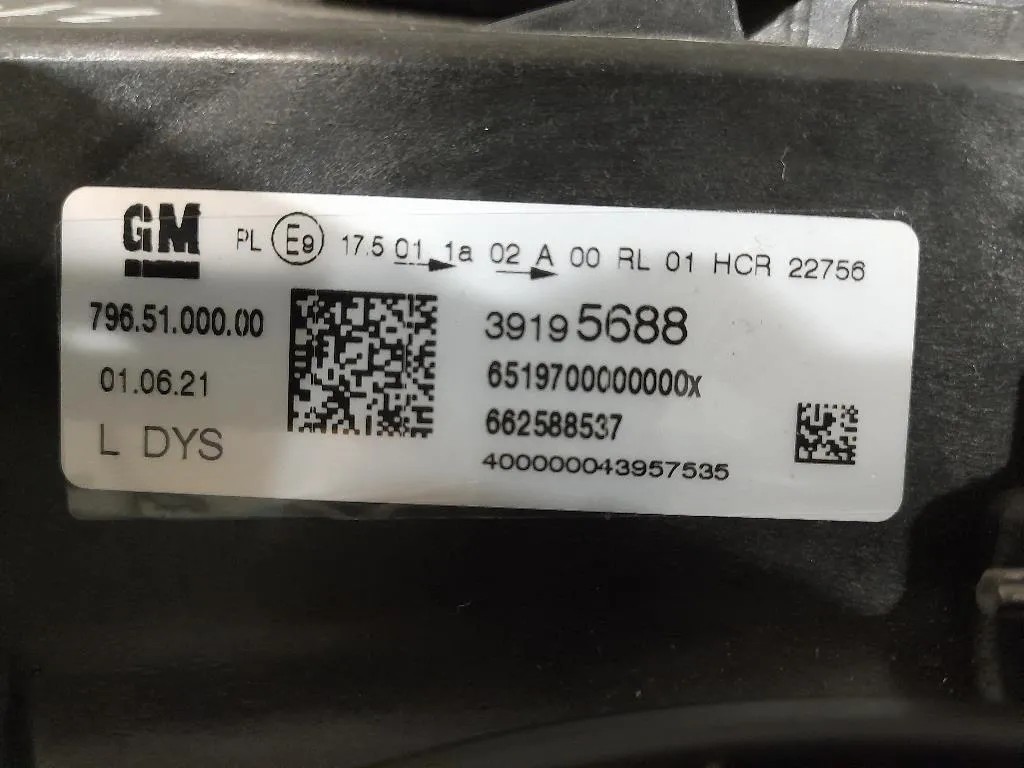 Proiettore ANT SX 39195688 Opel Astra K 2016