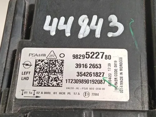 Proiettore ANT SX 9829522780 Opel Corsa F 2019
