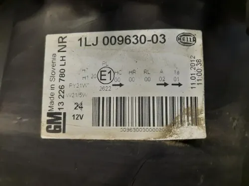 Proiettore ANT SX 13226780 Opel Insignia A 2009