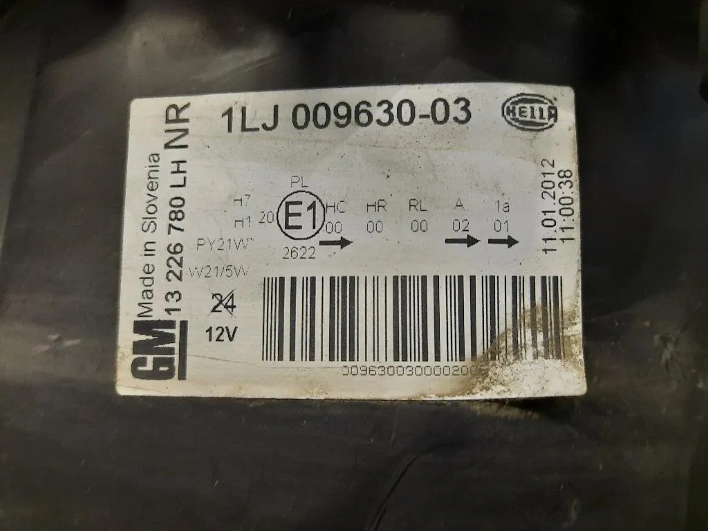 Proiettore ANT SX 13226780 Opel Insignia A 2009