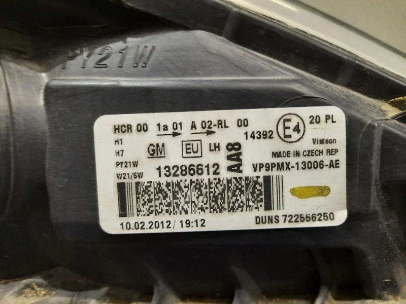 Proiettore ANT SX 13286612 Opel Meriva B 2010