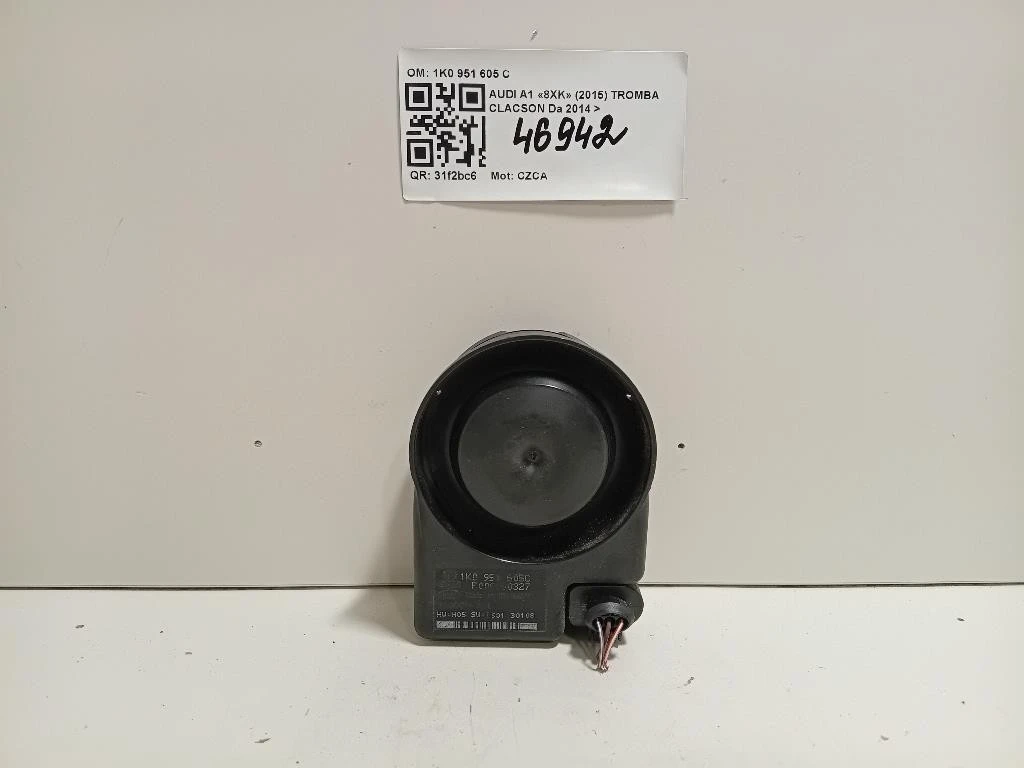 Tromba Clacson 1K0 951 605 C Audi A1 8XK 2015