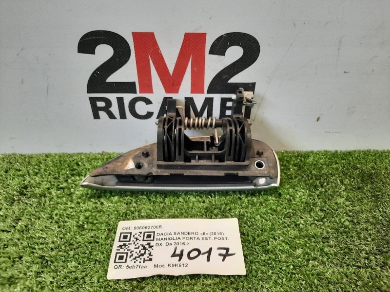 Maniglia Porta EST POST DX 806062700R Dacia Sandero II 2016