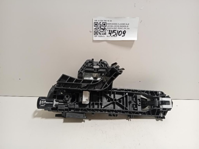 Maniglia Porta EST POST DX A 204 760 16 34 Mercedes Classe GLE W166 2015