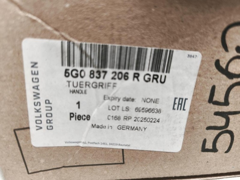 Maniglia Porta EST POST DX 5G0837206R Volkswagen GOLF VII 2013