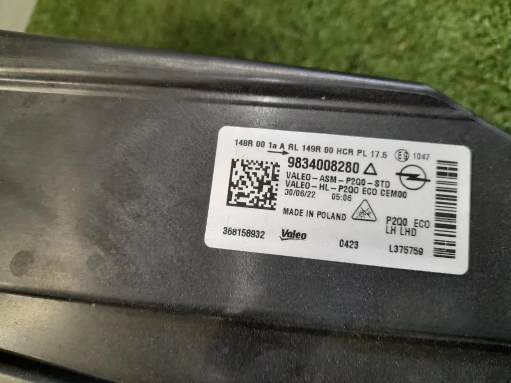 Proiettore ANT SX 9834008280 Opel Mokka B 2020