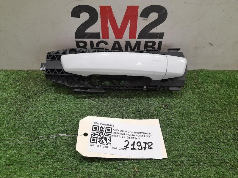 Maniglia Porta EST POST SX 8V0839885 Audi A3 8VF Sportback 2016