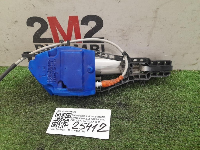 Maniglia Porta EST POST SX 51210445185 Bmw Serie 1 F20 Berlina 2012