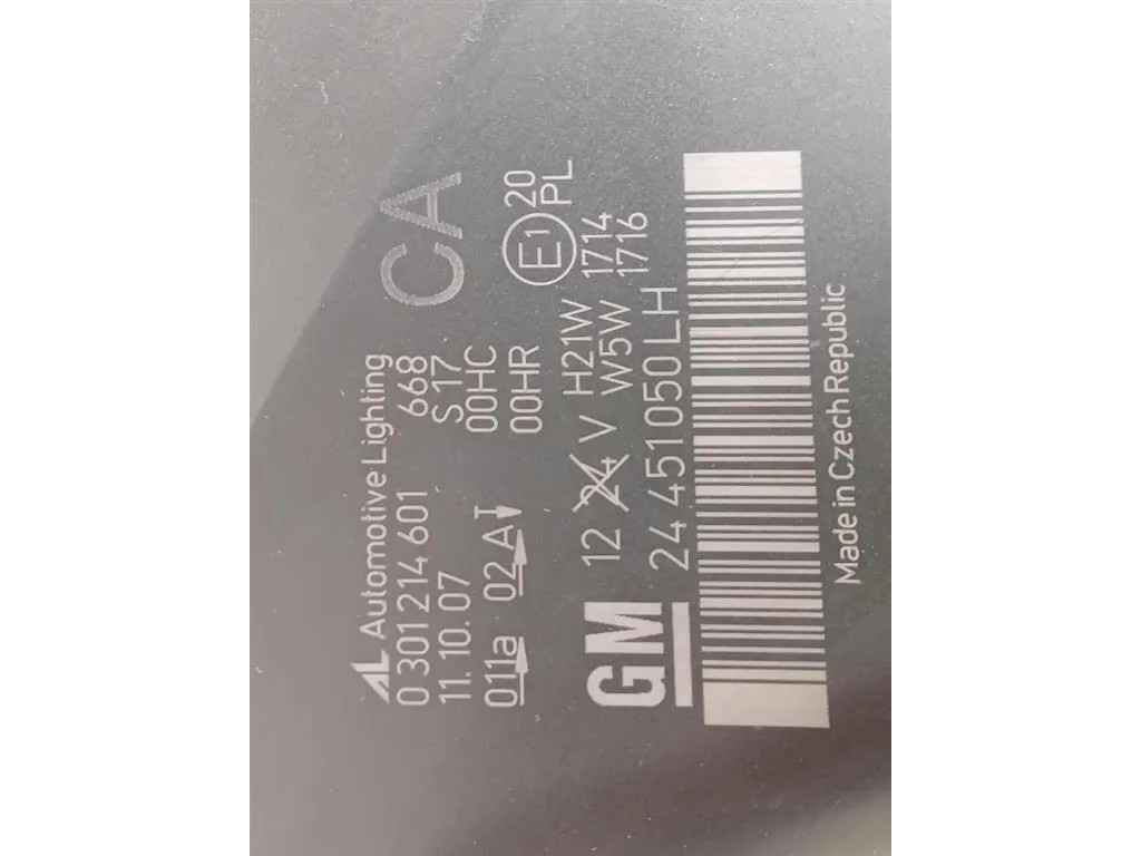 Proiettore ANT SX 24451050 Opel Zafira B 2005