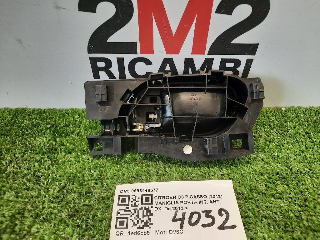 Maniglia Porta INT ANT DX 9683446577 Citroen C3 Picasso 2013