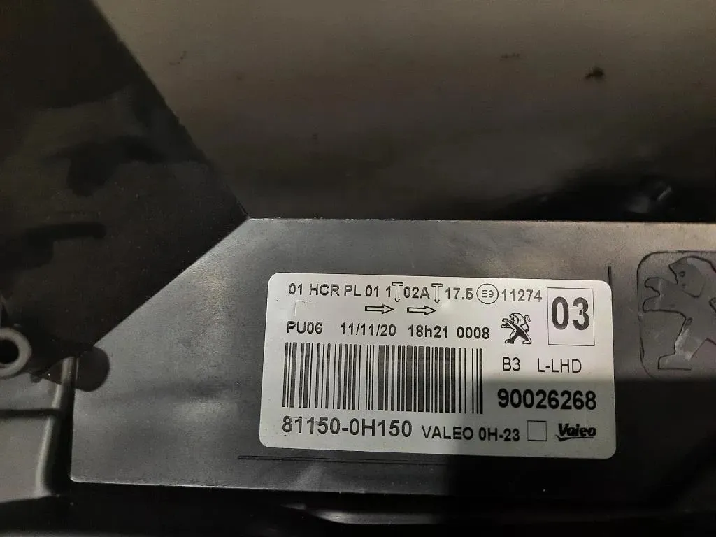 Proiettore ANT SX 811500H150 Peugeot 108 2014