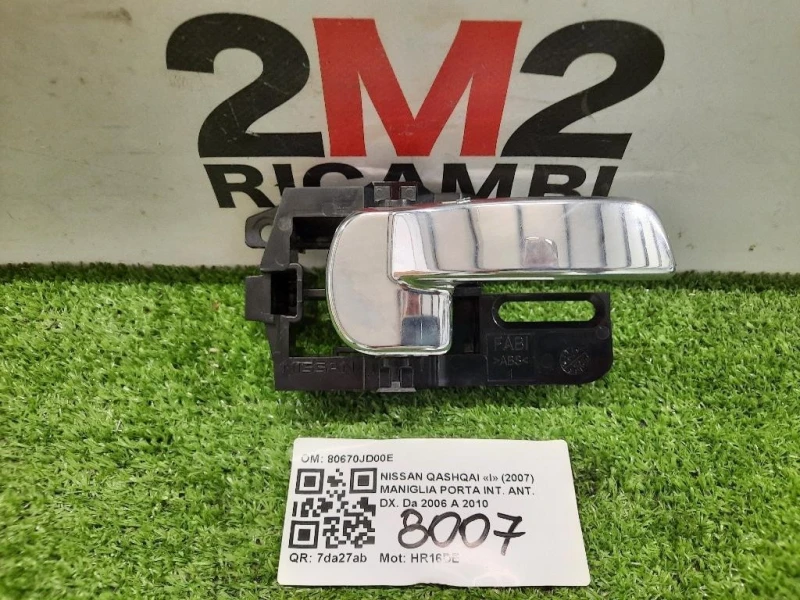 Maniglia Porta INT ANT DX 80670JD00E Nissan Qashqai I 2007