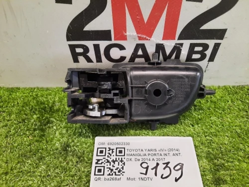 Maniglia Porta INT ANT DX 6920502330 Toyota Yaris IV 2014