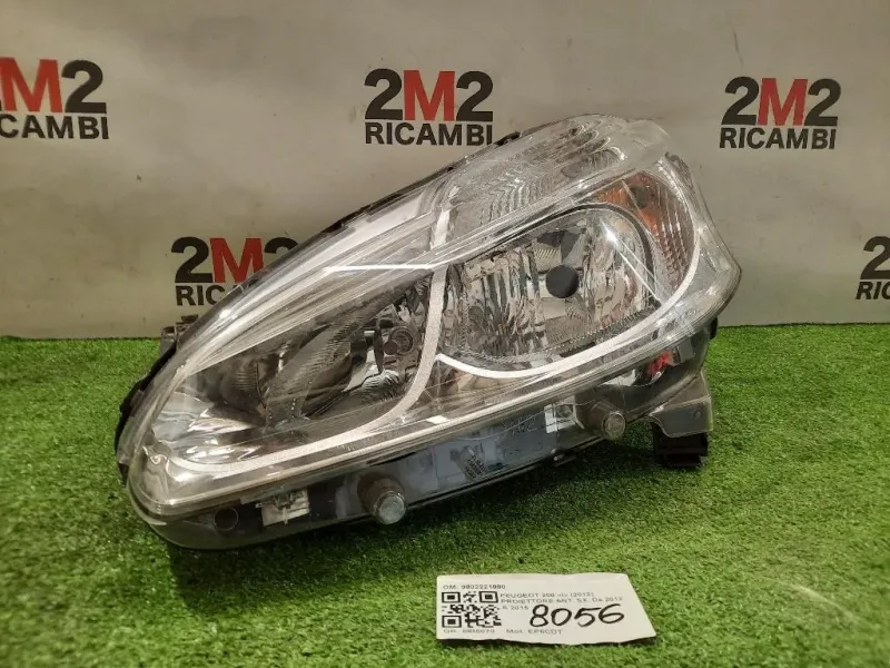 Proiettore ANT SX 9802221880 Peugeot 208 I 2012