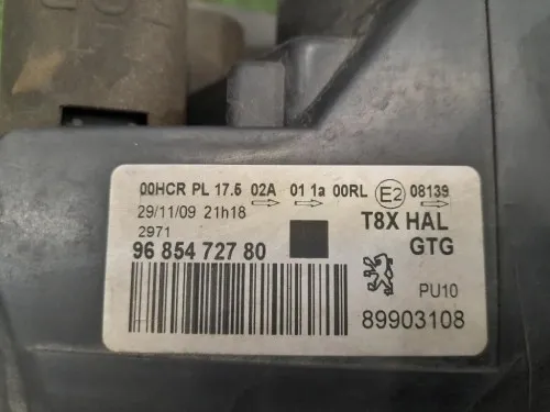 Proiettore ANT SX 9685472780 Peugeot 3008 I 2009