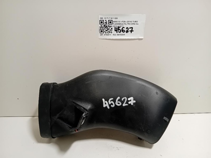 TUBO Flessibile Filtro ARIA 13 71 7 811 028 Bmw X3 F25 2014