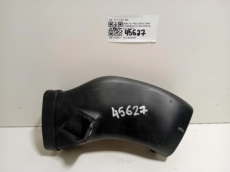 TUBO Flessibile Filtro ARIA 13 71 7 811 028 Bmw X3 F25 2014