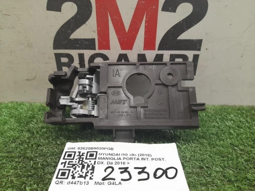 Maniglia Porta INT POST DX 83620B9030PGB Hyundai I10 II 2016