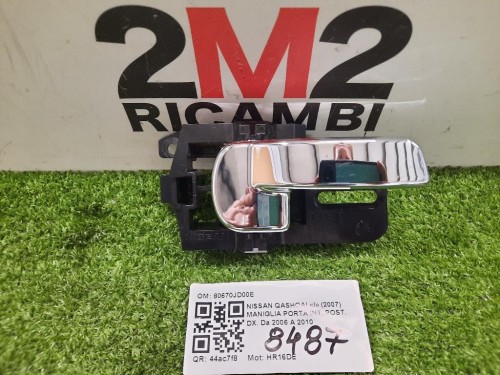 Maniglia Porta INT POST DX 80670JD00E Nissan Qashqai I 2007